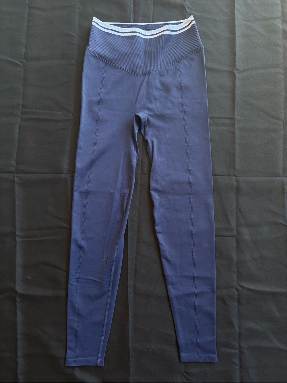 PINK Victoria's Secret Navy Leggings with White-Trim Waistband